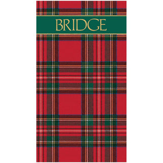 Caspari Plaid Bridge Score Pad SP108