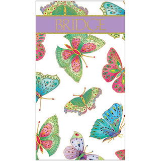Caspari Jeweled Butterflies Bridge Score Pad SP117