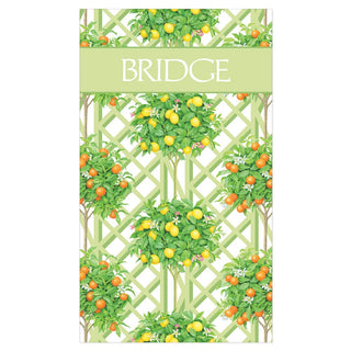 Caspari Citrus Topiaries Bridge Score Pad SP146