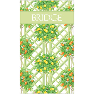 Caspari Citrus Topiaries Bridge Score Pad SP146