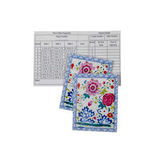 Caspari Floral Porcelain Bridge Score Pads - 1 Each SP151