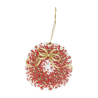 Caspari Pepperberry Foil Ornament Tag W/Header 4 Pk-Foil TAG10094