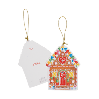 Caspari Gingerbread House Ornament Tags - includes 4 Tags TAG10140