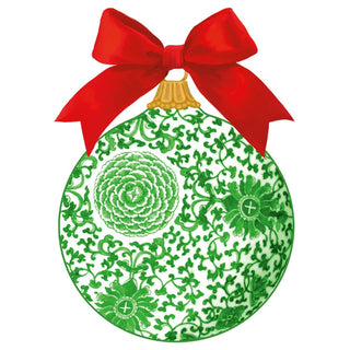 Caspari Green Ceramic Ornament Ornament Tags - includes 4 Ornament Tags TAG118