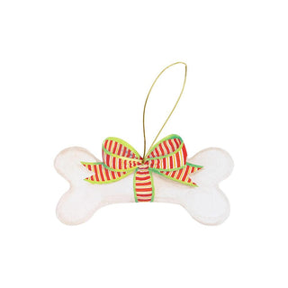 Caspari Dog Bone And Bow Ornament Tag W/Header 4 Pk TAG9697