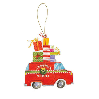 Caspari Christmas Rush Ornament Tag W/Header TAG9702
