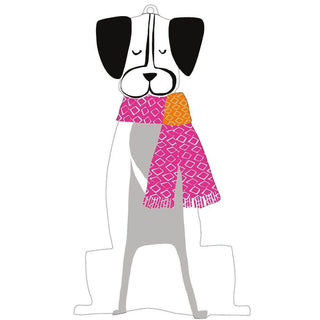 Caspari Christmas Canines Ornament Tag W/Header TAG9703