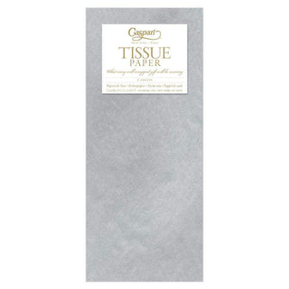 Caspari Silver Tissue Pkg 4 Sheets-Metallic TIS012