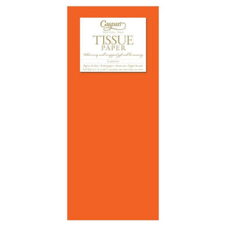 Caspari Orange Tissue Pkg 8 Sheets TIS020