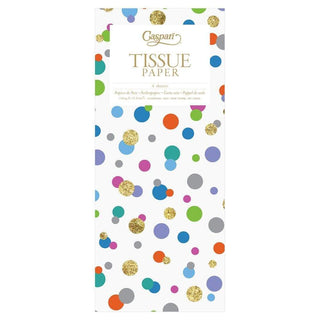 Caspari Confetti Brights Tissue Pkg 4 Sheets TIS036