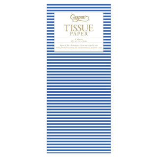Caspari Mini Stripe Navy Tissue Pkg 4 Sheets TIS067