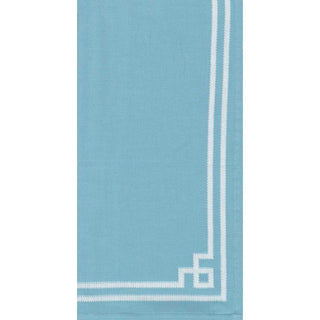 Caspari Rive Gauche Turquoise Fabc Cotton Tea Towels-23X31 Inches TT101