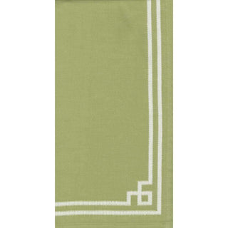 Caspari Rive Gauche Moss Green Fabc Cotton Tea Towels-23X31 Inches TT102