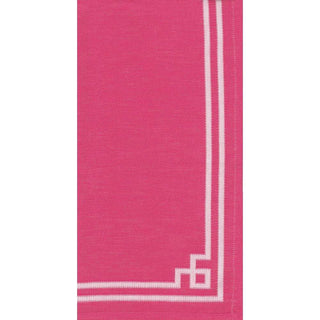 Caspari Rive Gauche Fuchsia Fabc Cotton Tea Towels-23X31 Inches TT106