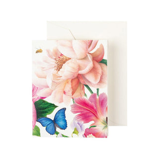 Caspari Chelsea Garden Gift Enclosure Cards - 4 Mini Cards & 4 Envelopes 10002ENC