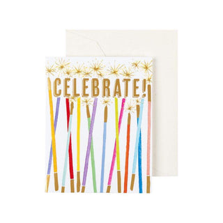 Caspari Party Candles Gift Enclosure Cards - 4 Mini Cards & 4 Envelopes 10004ENC