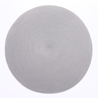 Deborah Rhodes Braided Round Placemat in Platinum - 1 Each 10007