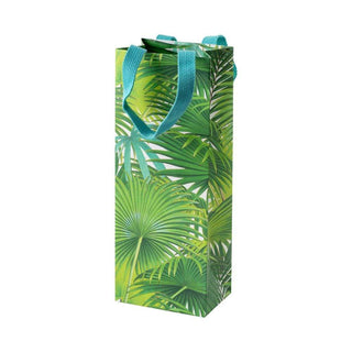 Caspari Palm Fronds Wine & Bottle Gift Bag - 1 Each 10018B4