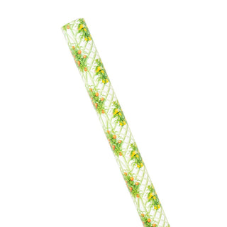 Caspari Citrus Topiaries Gift Wrapping Paper in White - 2 30" x 8' Rolls 10025RCX2