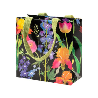 Caspari Summer Garden Small Square Gift Bag in Black - 1 Each 10029B1.5