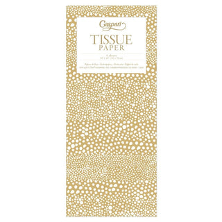 Caspari Pebble Tissue Paper in Gold - 4 Sheets Included 100300TIS