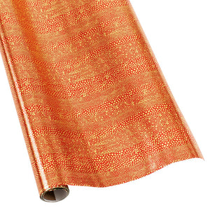 Caspari Pebble Foil Metallic Gift Wrapping Paper in Red & Gold - 30" x 6' Roll 100302RCF