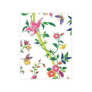 Caspari Sprigged Silk Gift Enclosure Cards in White - 4 Mini Cards & 4 Envelopes 100351ENC