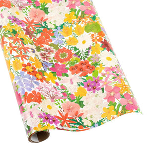 Caspari Halsted Floral Gift Wrapping Paper - 30" x 8' Roll 10036RC