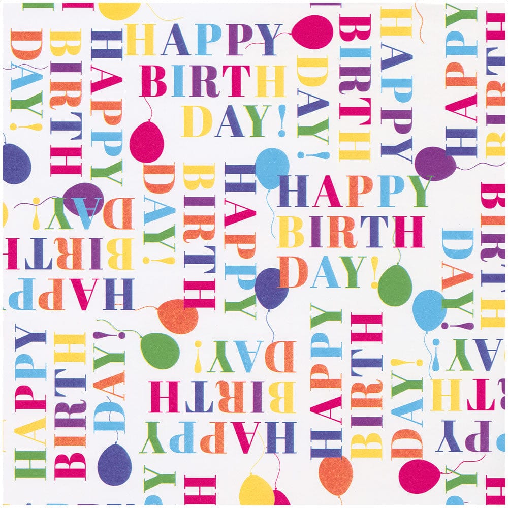 Watercolor Dots Happy Birthday Tissue Paper