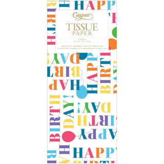 Caspari Birthday Surprise Tissue Paper - 4 Sheets Included 10040TIS