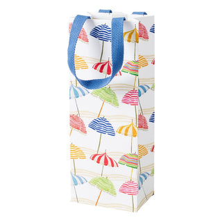 Caspari Beach Umbrellas Wine & Bottle Gift Bags - 1 Each 10044B4