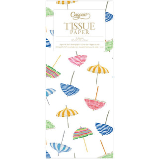 Caspari Beach Umbrellas Tissue Paper - 4 Sheets Included 10044TIS