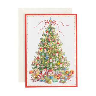 Caspari Toy Tree Small Boxed Christmas Cards - 16 Cards & 16 Envelopes 101107