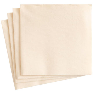 Caspari Paper Linen Solid Dinner Napkins in Ivory - 12 Per Package 101DG