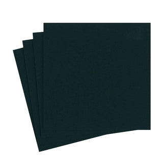 Caspari Paper Linen Solid Luncheon Napkins in Black - 15 Per Package 102LG