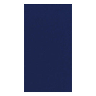 Caspari Paper Linen Solid Guest Towel Napkins in Navy Blue - 12 Per Package 103GG