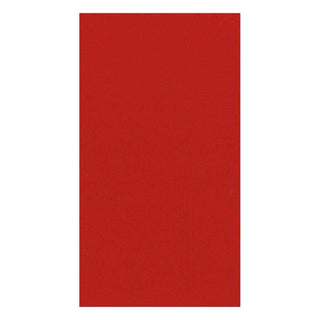 Caspari Paper Linen Solid Guest Towel Napkins in Red - 12 Per Package 104GG