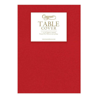 Caspari Paper Linen Solid Table Cover in Red - 1 Each 104TCL