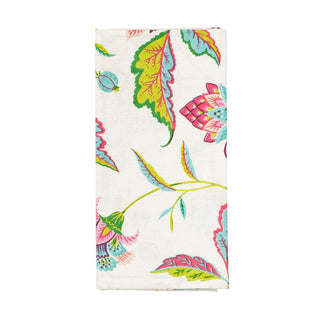 Caspari Passage to India Cotton Dinner Napkins in Ivory - Set of 4 10601