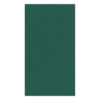 Caspari Paper Linen Solid Guest Towel Napkins in Hunter Green - 12 Per Package 109GG