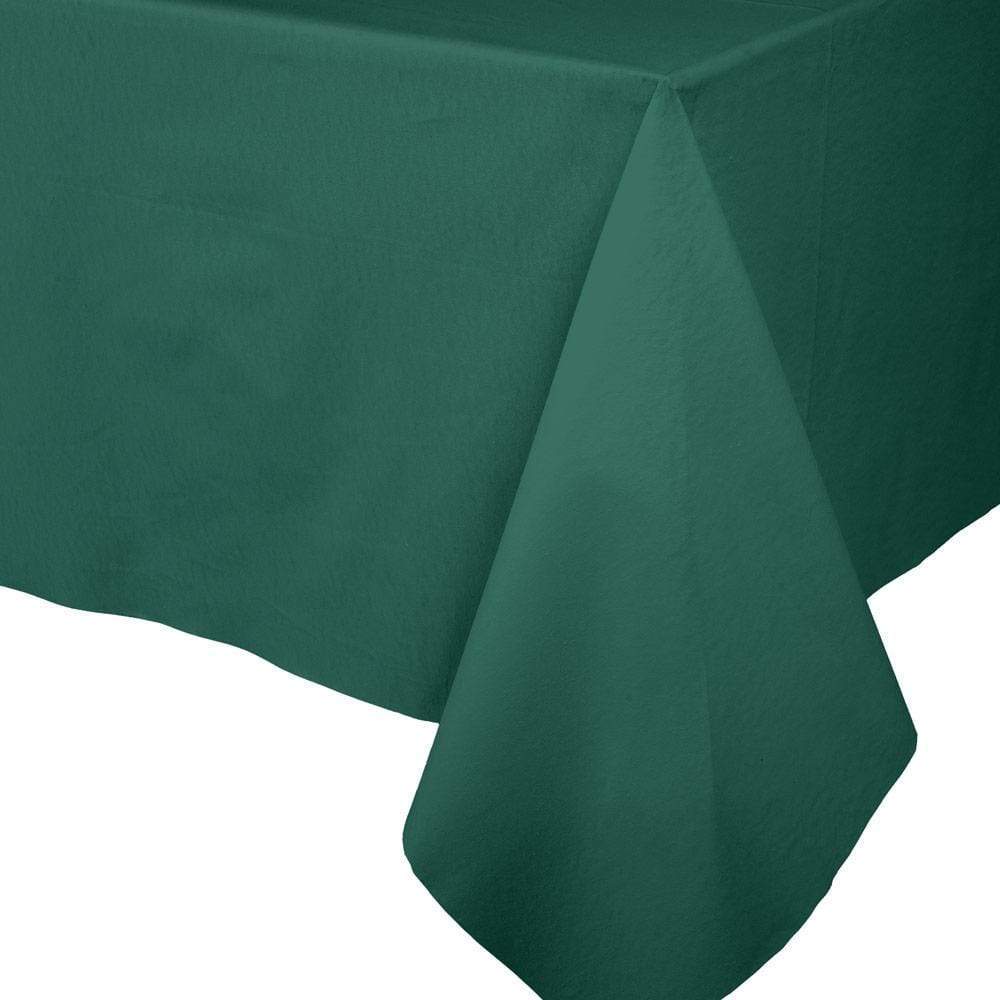 Disposable Paper Table Runners - Hunter Green Linen Like