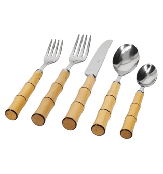 Capdeco Capdeco Byblos Natural Bamboo 5-Piece Flatware Set 11244
