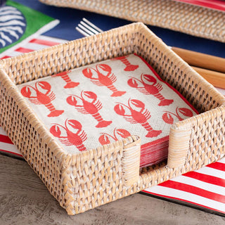 Caspari Lobsters Paper Cocktail Napkins - 20 Per Package 11300C