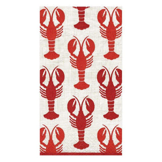 Caspari Lobsters Paper Guest Towel Napkins - 15 Per Package 11300G