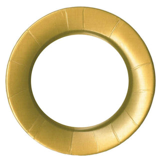 Caspari Linen Border Paper Dinner Plates in Gold - 8 Per Package 11376DP