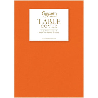 Caspari Tangerine Paper Linen Solid Table Covers - 1 Each 114TCL