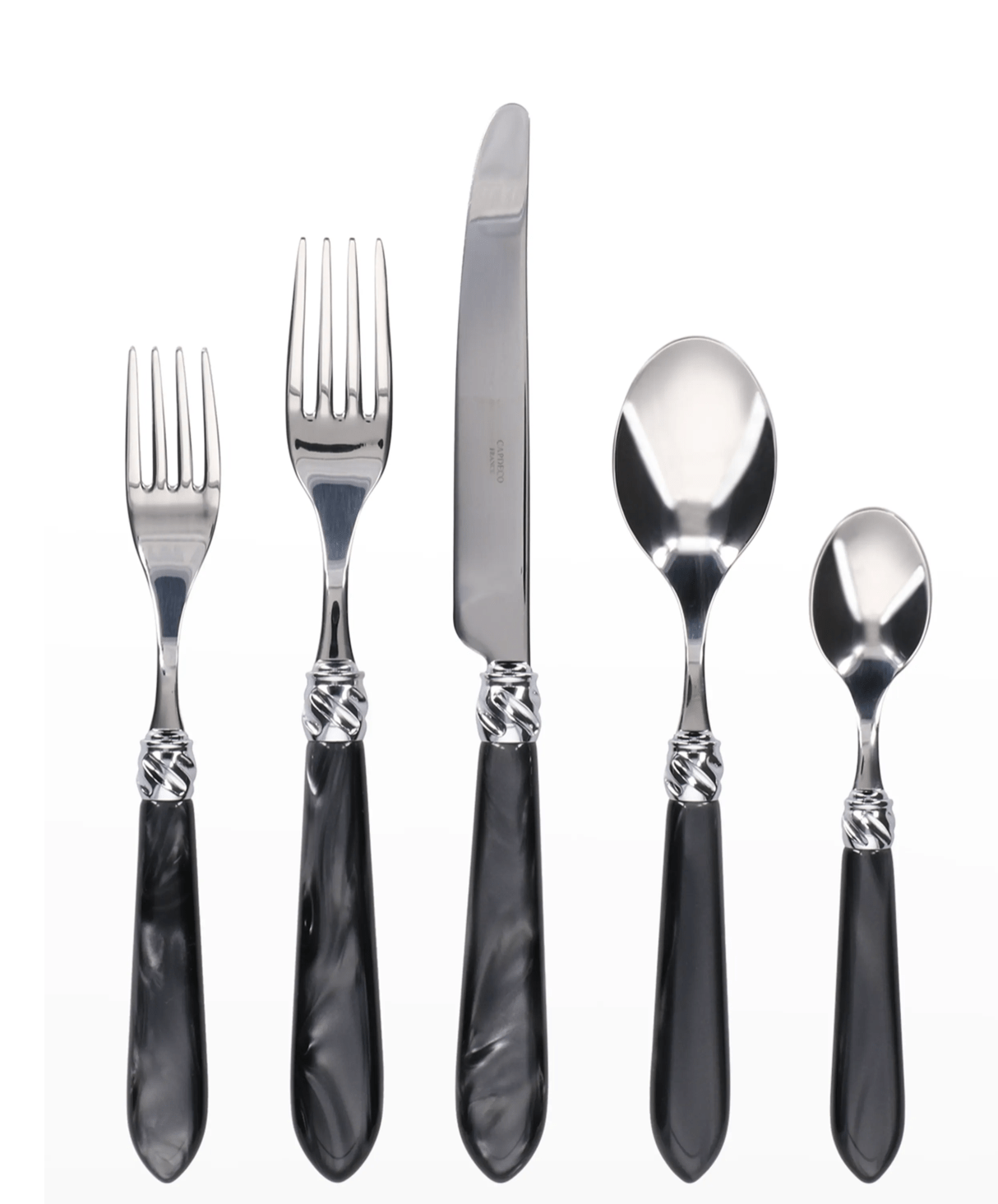 Flatware in Black Acrylic  Dinner Fork, Salad Fork & Dinner Knife