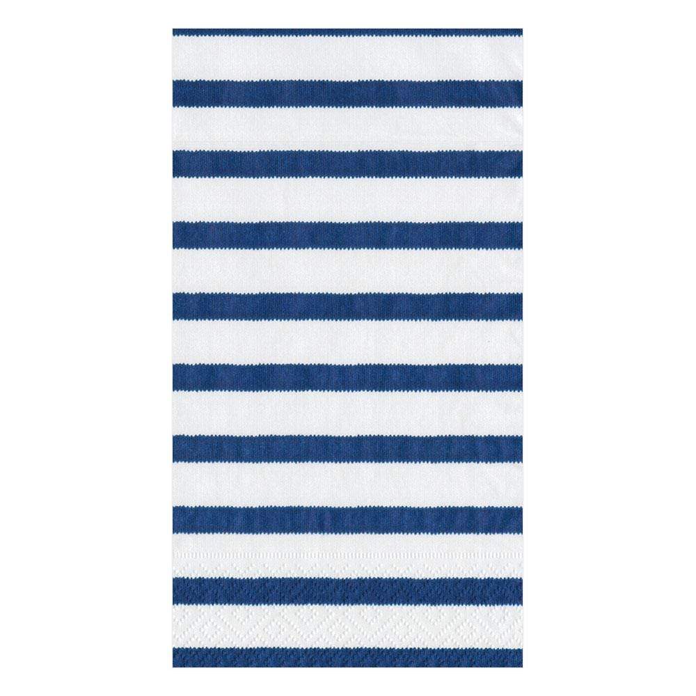 caspari Bretagne Paper Guest Towel Napkins in Blue - 15 Per Package