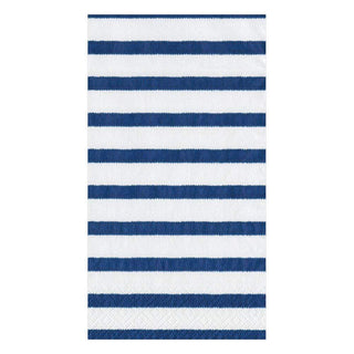 Caspari Bretagne Paper Guest Towel Napkins in Blue - 15 Per Package 11860G