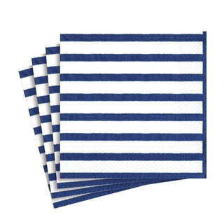 Caspari Bretagne Paper Luncheon Napkins in Blue - 20 Per Package 11860L